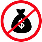 No money concept sign