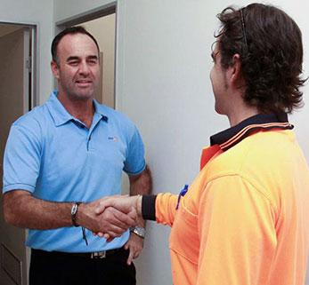 Brent consulting with client